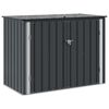 vidaXL Bo&icirc;te de Rangement de Jardin Noir 151,5 x 82 x 110,5 cm Acier