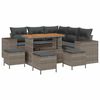 vidaXL Ensemble de canap&eacute; de jardin 9 pc Gris polyrotin