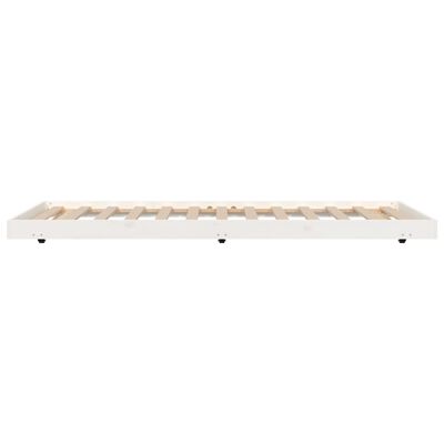 vidaXL Cadre de lit sans matelas blanc 100x200 cm bois de pin massif