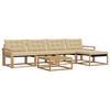 vidaXL Ensemble de canap&eacute;s d'ext&eacute;rieur 6 pc Blanc et Beige