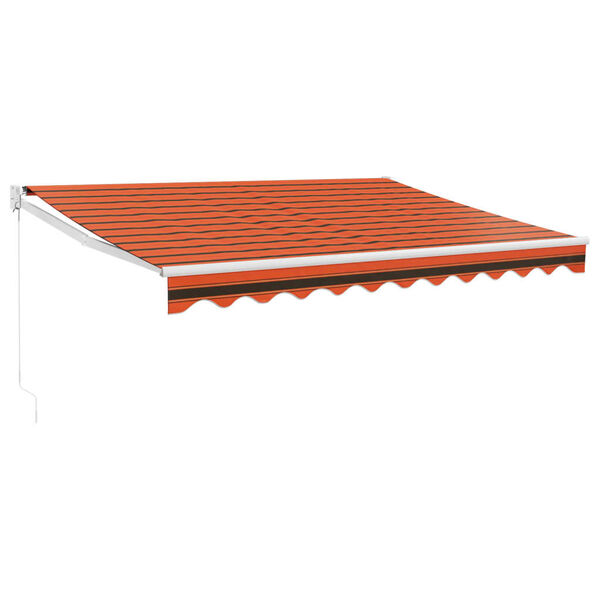 vidaXL Auvent r&eacute;tractable orange et marron 3x2,5 m tissu et aluminium