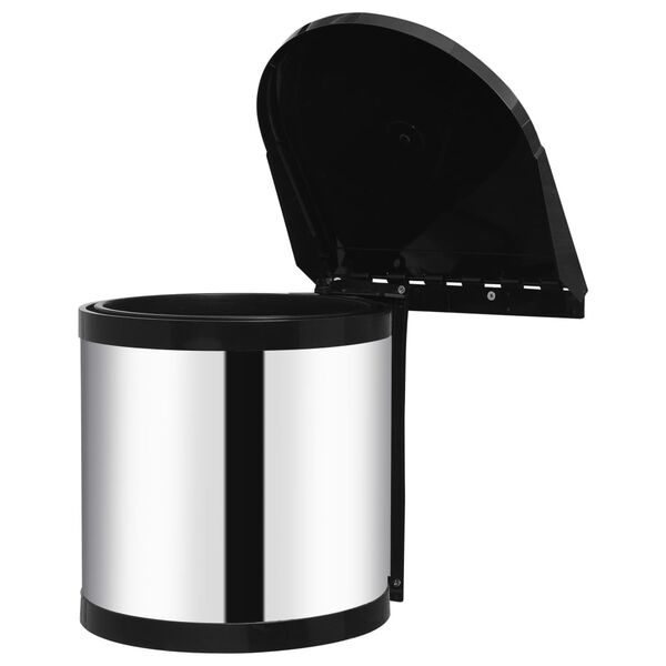 vidaXL Poubelle intégrée de cuisine Acier inoxydable 8 L