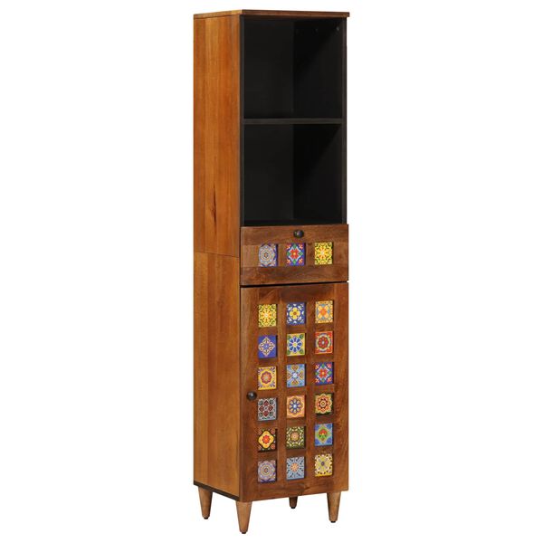 vidaXL Armoire de salle de bain avec tiroir Noyer 38 x 33 x 160 cm