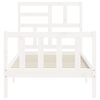 vidaXL Cadre de lit sans matelas blanc bois de pin massif