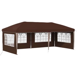 vidaXL Tente de f&ecirc;te pop-up 574 x 289 x 245 cm Marron