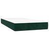vidaXL Sommier &agrave; lattes de lit et matelas Vert fonc&eacute; 200x200cm Velours