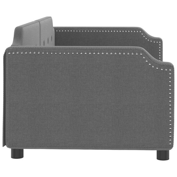 vidaXL Lit de repos sans matelas gris fonc&eacute; 80x200 cm tissu