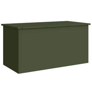 vidaXL Coffre de rangement de jardin Acier galvanis&eacute; 220 L Vert olive