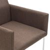 vidaXL Chaises &agrave; manger lot de 2 marron tissu