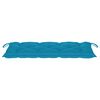 vidaXL Banc de jardin avec coussin bleu clair 120 cm Bois de teck