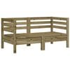 vidaXL Canap&eacute;s d'angle de jardin 2 pcs bois de pin impr&eacute;gn&eacute;