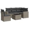 vidaXL Salon de jardin 6 pcs avec coussins gris r&eacute;sine tress&eacute;e
