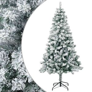 vidaXL Sapin de No&euml;l artificiel 120 cm PVC et Acier Vert et blanc
