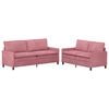 vidaXL Ensemble de Canap&eacute;s 2 pc Rose Velours