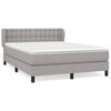 vidaXL Sommier &agrave; lattes de lit avec matelas Gris clair 140x190cm Tissu