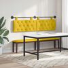 vidaXL T&ecirc;te de lit suspendue Jaune 190 x 55 x 7 cm Velours
