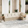 vidaXL Salon de jardin avec coussins 6 pcs beige r&eacute;sine tress&eacute;e