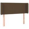 vidaXL T&ecirc;te de lit avec oreilles Marron Fonc&eacute; 103x16x78/88 cm Tissu