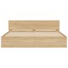 vidaXL Cadre de lit avec LED sans matelas chêne sonoma 180x200 cm