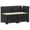 vidaXL Canap&eacute; de jardin 2 places avec coussins look rotin PP