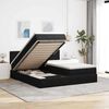 VidaXL Cadre de lit ottoman avec matelas noir 200x200cm velours