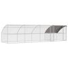 vidaXL Cage &agrave; poules 4 pc Argent&eacute; 800 x 200 x 200 cm Acier et PE