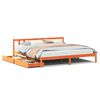 vidaXL Cadre de lit sans matelas cire marron 180x200cm bois pin massif