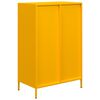 vidaXL Buffet haut jaune moutarde 68x39x101,5 cm acier