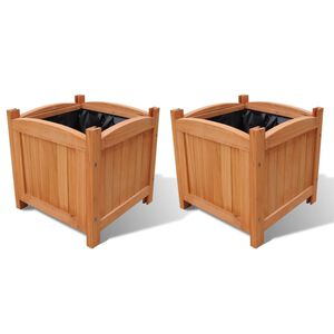 vidaXL Ensemble de 2 lits sur&eacute;lev&eacute;s Bois 30x30x30 cm