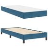 vidaXL Lit &agrave; ressorts avec matelas Bleu fonc&eacute; 100 x 210 cm tissu