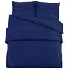 vidaXL Ensemble de housse de couette Bleu marine 135x200 cm Coton