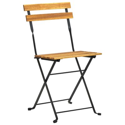 vidaXL Chaises de bistro pliables lot de 4 Bois d'acacia massif