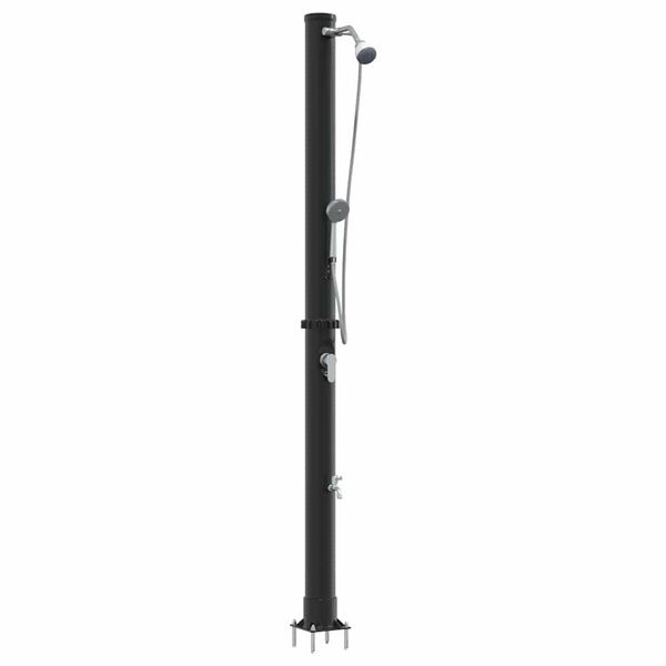 vidaXL Douche solaire ext&eacute;rieure Noir 217 cm PVC et Aluminium