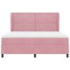 vidaXL Lit &agrave; ressorts avec matelas Rose 200 x 180 cm Polyester
