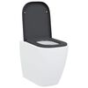 vidaXL Si&egrave;ge de toilette Anthracite 47,5 x 35 x 3,6 cm Duroplast