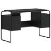 vidaXL Bureau avec rangement Ch&ecirc;ne noir 120 x 50,5 x 75,5 cm