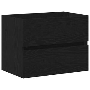 vidaXL Meuble de Lavabo de Salle de Bain Ch&ecirc;ne noir 60 x 38,5 x 45 cm