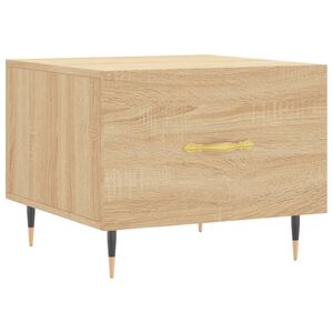 vidaXL Table basse Ch&ecirc;ne sonoma 50x50x40 cm Bois d'ing&eacute;nierie