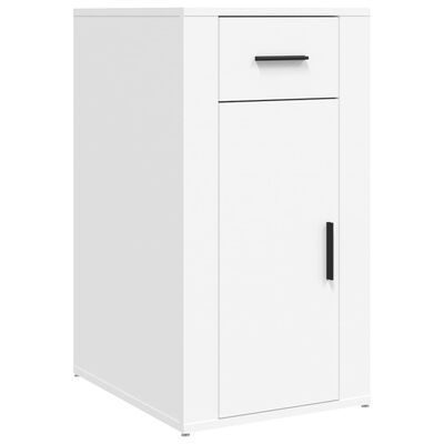 vidaXL Bureau avec armoire blanc bois d'ingénierie