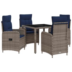 vidaXL Ensemble de repas ext&eacute;rieur 5 pc polyrotin