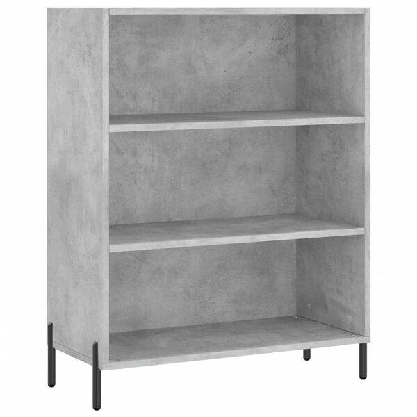 vidaXL Armoire à étagères gris béton 69,5x32,5x90 cm bois d'ingénierie