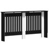 vidaXL Cache-Radiateur Ch&ecirc;ne noir 152 x 19 x 81,5 cm Bois d'ing&eacute;nierie