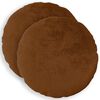 vidaXL Housse de coussin 2 pc HEERLEN Marron Clair Diam. 40 cm