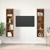 vidaXL Ensemble meuble TV 2 pcs Marron 37 x 37 x 142,5 cm