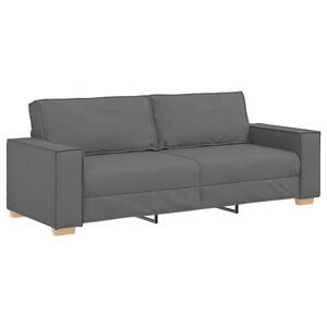 vidaXL Canap&eacute; 3 places Gris fonc&eacute; 220x78x84 cm Tissu