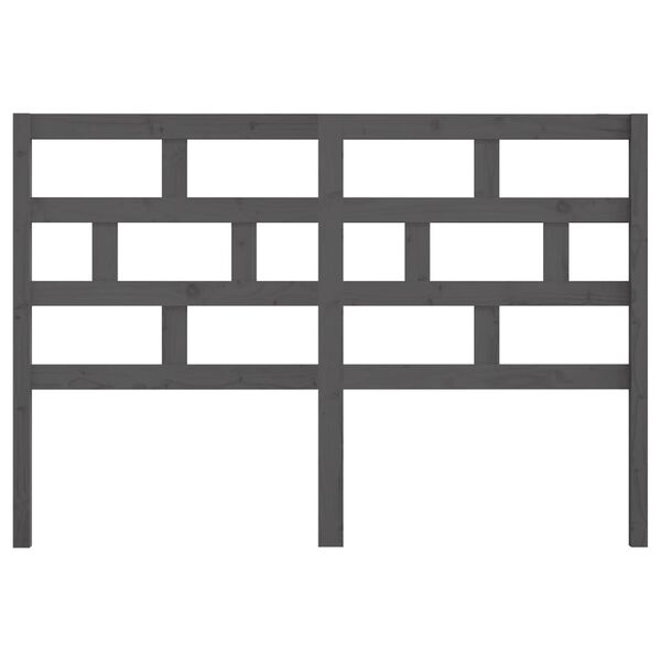 vidaXL Tête de lit Gris 146x4x100 cm Bois massif de pin