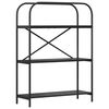 vidaXL &Eacute;tag&egrave;re 3 niveaux 80 x 30 x 109 cm Bois d'ing&eacute;nierie Ch&ecirc;ne noir