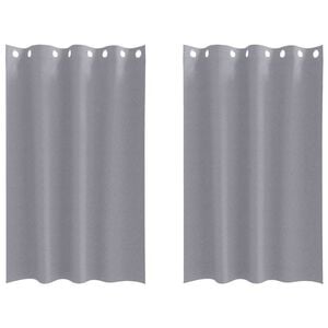 vidaXL Rideaux occultants avec anneaux 2 pcs Gris clair 175 x 140 cm