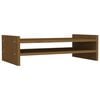 vidaXL Support de moniteur Marron miel 50x27x15 cm Bois de pin solide
