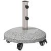 vidaXL Socle de parasol en granite avec roues pour poteau de 4-5 cm